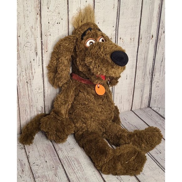 15" Vintage 1994 Russ Berrie "Nuzzle" Brown Dog Plush Stuffed Fuzzy Puzzle Place - Picture 1 of 5